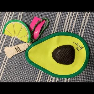 Betsey Johnson avocado lime wristlet